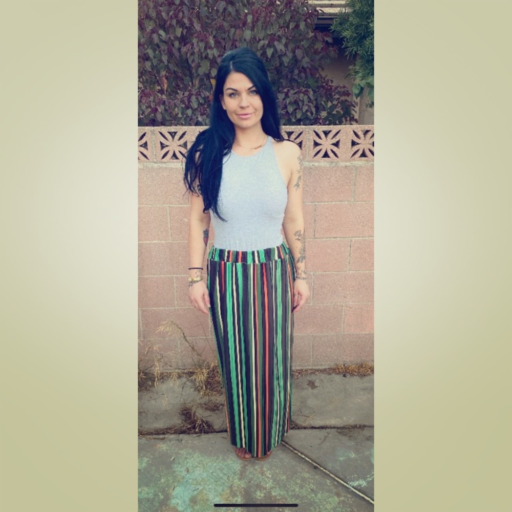 Colorful striped vintage skirt